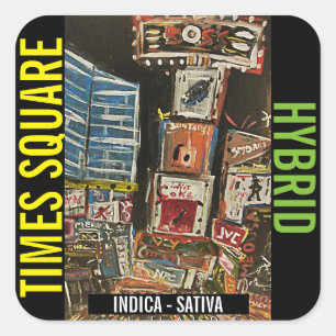 PEGATINA CUADRADA TIMES SQUARE HYBRID