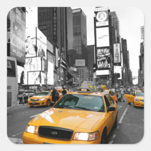 Pegatina Cuadrada Times Square New York City USA