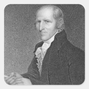 Pegatina Cuadrada Timothy Pickering (1745-1829) grabado por Thomas B
