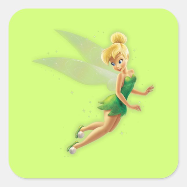 Pegatina Cuadrada Tinker Bell Sticker (Anverso)