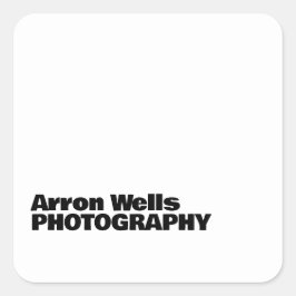 Pegatina Cuadrada Tipografía audaz moderna