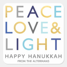 Tipografía de Amor y Luz Hanukkah Fiesta Gold Azul