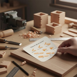 Pegatina Cuadrada Tipos de carpintería de madera - Guía ilustrada