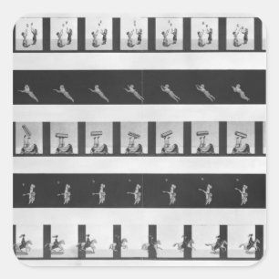 Pegatina Cuadrada Tiras de la imagen para un praxinoscope