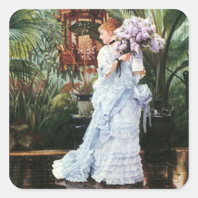 Pegatina Cuadrada Tissot: Lilac (Anverso)