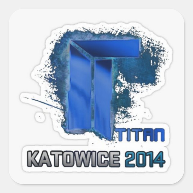 Pegatina Cuadrada Titan holo (Anverso)