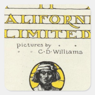 Pegatina Cuadrada Title Page California Limited