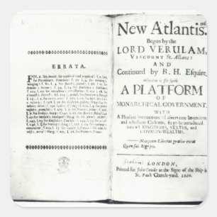 Pegatina Cuadrada Titlepages a Francis Bacon