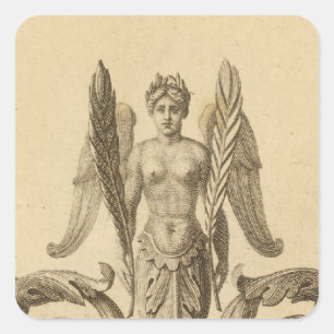 Pegatina Cuadrada Título de página Atlas Geográfico, estadístico