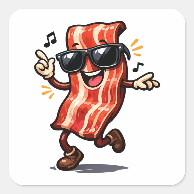 Pegatina Cuadrada Tocino Bailarín (Anverso)