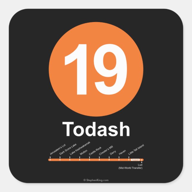 Pegatina Cuadrada Todash (Anverso)
