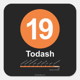 Pegatina Cuadrada Todash