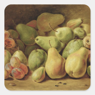 Pegatina Cuadrada Todavía de la fruta vida