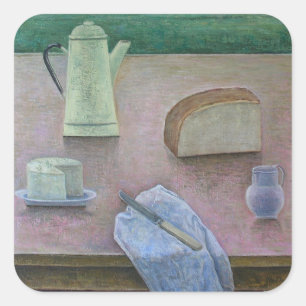 Pegatina Cuadrada Todavía la vida con queso de Wensleydale 2013