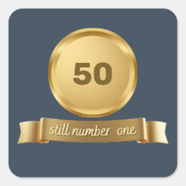 Pegatina Cuadrada Todavía número uno - cumpleaños