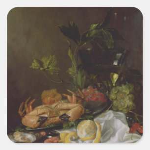 Pegatina Cuadrada Todavía vida, siglo XVII