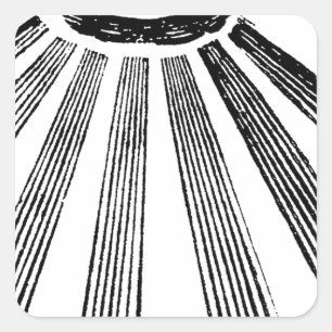 Pegatina Cuadrada Todo el cuadrado y compás del ojo que ven