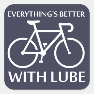 Pegatina Cuadrada Todo está mejor con Lube