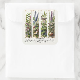 Pegatina Cuadrada Todo hermoso en su tiempo botánico