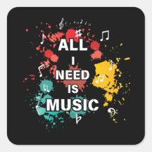 Todo lo que necesito es música, coloridos amantes 