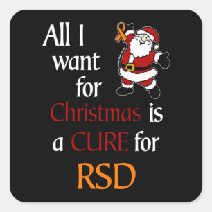 Pegatina Cuadrada Todo lo que quiero para Navidades/Santa...RSD Squa