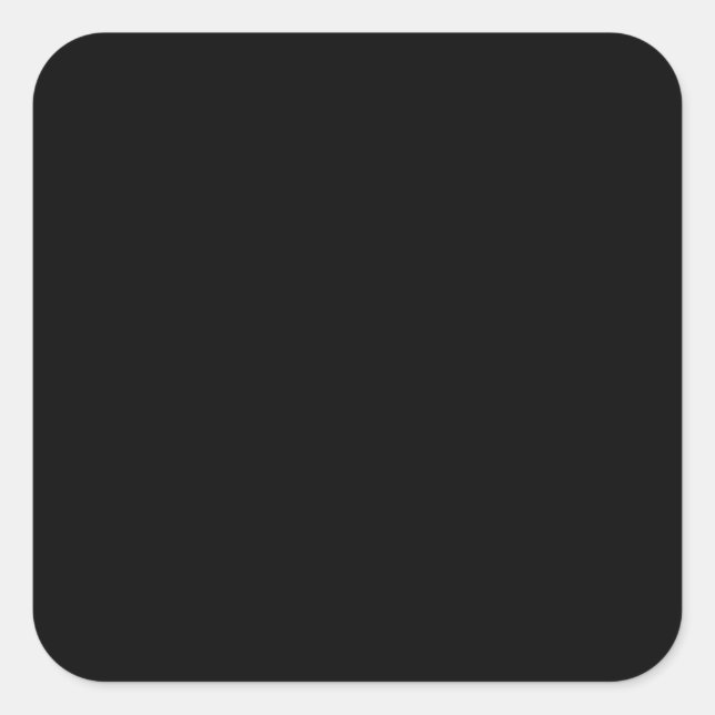 Pegatina Cuadrada Todo negro sólido (Anverso)