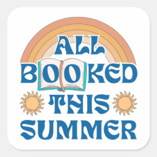 Pegatina Cuadrada Todo Reservado Este Verano – Libro de Lectura de V