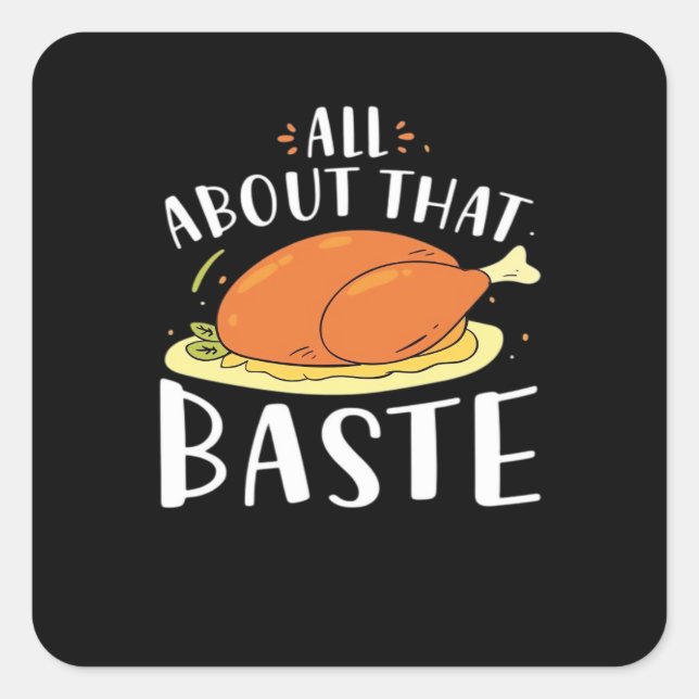 Pegatina Cuadrada Todo Sobre Ese Diseño De Baste (Anverso)