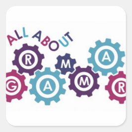 Pegatina Cuadrada Todo sobre la gramática