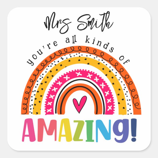 Pegatina Cuadrada todo tipo de Pegatinas increíbles (Anverso)