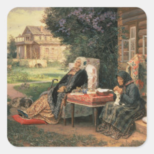 Pegatina Cuadrada Todos en el pasado, 1889