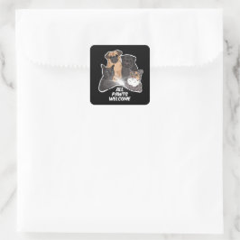 Pegatina Cuadrada Todos los carriles dan la bienvenida a los Pegatin