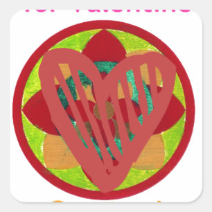 Pegatina Cuadrada Todos los corazones se van a casa para la impresió