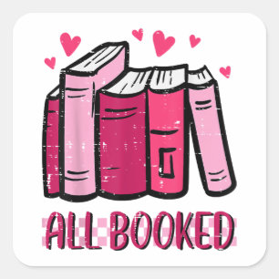 Pegatina Cuadrada Todos los libros divertidos y divertidos leen libr