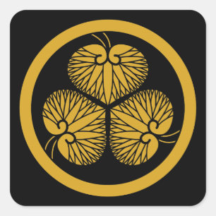 Pegatina Cuadrada Tokugawa hollyhock 1(primero,2do,3ro)33