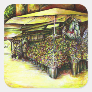 Pegatina Cuadrada Tomada de la posesión de los poderes