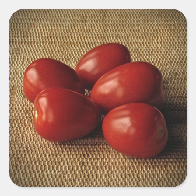 Pegatina Cuadrada Tomates (Anverso)