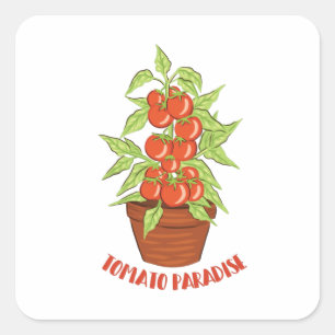 Pegatina Cuadrada TOMATO PARADISE Garden Lover