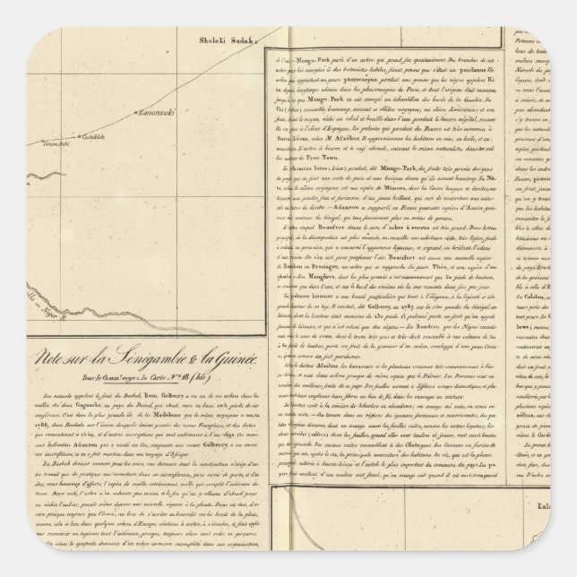 Pegatina Cuadrada Tombuctú África (Anverso)