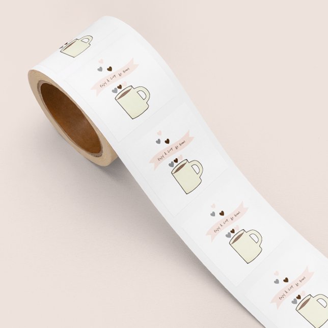 Pegatina Cuadrada Tome casero de café para despedida de soltera de c (Subido por el creador)