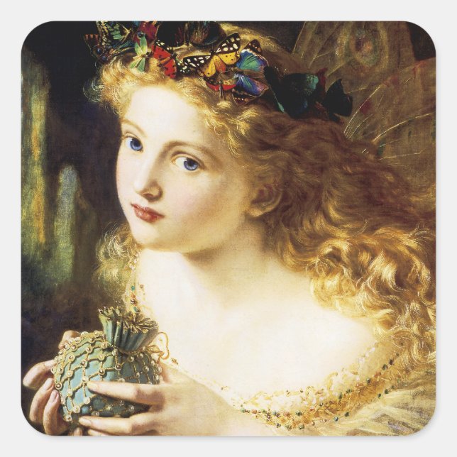 Pegatina Cuadrada Tomemos el rostro justo de la mujer (Anverso)