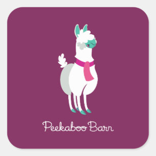 Pegatina Cuadrada Tommy la llama