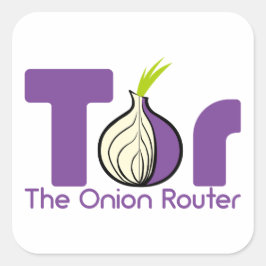 Pegatina Cuadrada Tor - El Router Onion