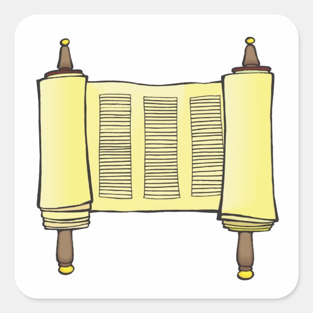 Pegatina Cuadrada Torah (Anverso)
