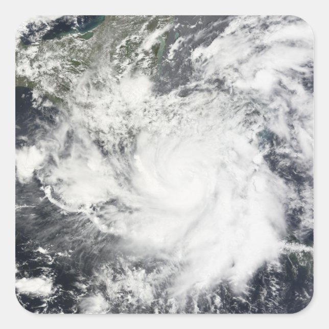 Pegatina Cuadrada Tormenta tropical Alma (Anverso)