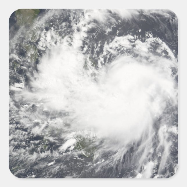 Pegatina Cuadrada Tormenta tropical Chanchu 2 (Anverso)