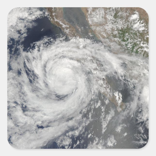 Pegatina Cuadrada Tormenta tropical Emilia (Anverso)