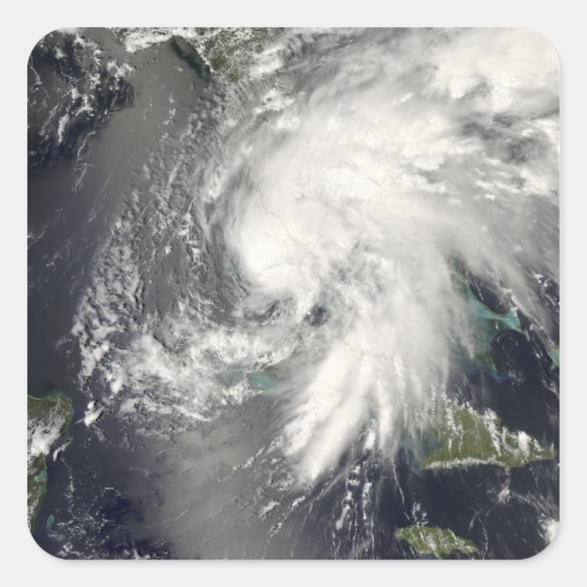 Pegatina Cuadrada Tormenta tropical Fay 2 (Anverso)