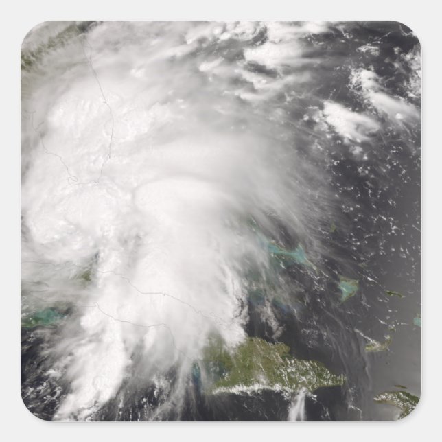 Pegatina Cuadrada Tormenta tropical Fay 5 (Anverso)