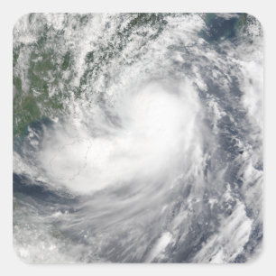Pegatina Cuadrada Tormenta tropical Hagupit